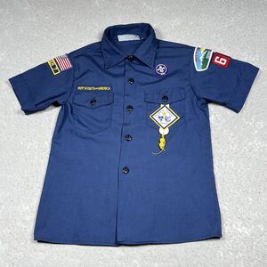 Boy Scouts of America Shirt Boys Youth M 10-12 Blue Official Button Up Shirt
